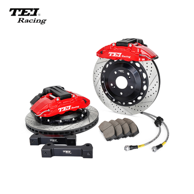 طقم مكابح P4-EXPLORE TEI Racing الكبير مع فرامل وقوف إلكترونية مدمجة للعجلات الخلفية، مكبس 4