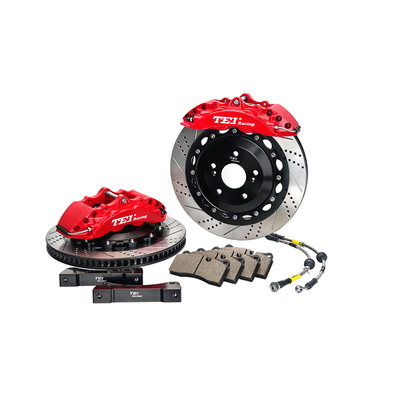 TEIRacing P40NS-R مجموعة ملاقط فرامل عالية الأداء وسادة فرامل خلفية 4 مكبس لهوندا/كاديلاك/تويوتا/بي إم دبليو/فولكس فاجن لعجلات 17/18 بوصة